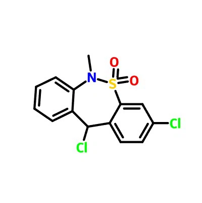 CAS:26638-66-4|3,11-Déchlóra-6-meitil-6,11-dé-hiodráitíbín[c,f][1,2]thiazepine 5,5-dé-ocsaíd